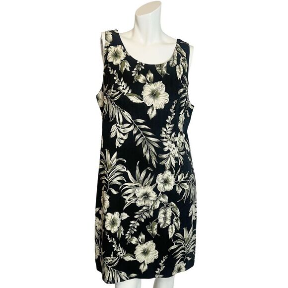 Vintage Dresses & Skirts - 100% Silk Vintage 90s Pineapple Moon Tropical Print Mini Dress Women's Size L